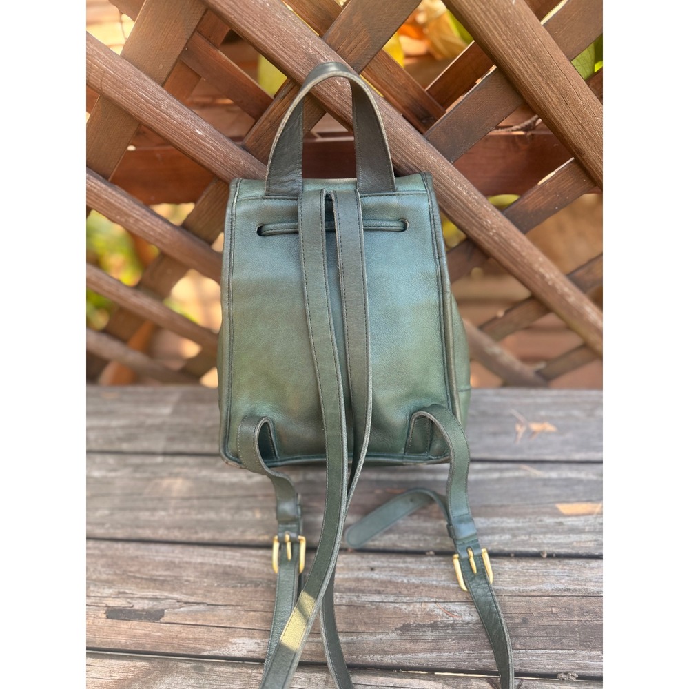 Coach Vintage Bottle Green Daypack Backpack 9960‎ Leather - Picture 4 of 10